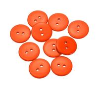 sourcing map Lot de 10 boutons à coudre ronds en résine à 2 trous de 20 mm pour manteaux, vêtements, décoration de vacances, orange