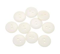 sourcing map Lot de 10 boutons à coudre ronds en résine à 2 trous pour manteaux, vêtements, décoration de vacances, beige, 20 mm
