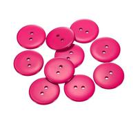sourcing map Lot de 10 boutons à coudre ronds en résine à 2 trous pour manteaux, vêtements, décoration de vacances, 30 mm, rose rouge