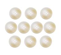 sourcing map Lot de 10 boutons à coudre ronds en résine à 4 trous pour manteaux, costumes, vêtements et loisirs créatifs, 30 mm, 2# Blanc