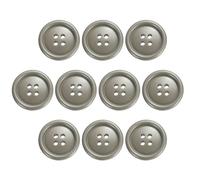 sourcing map Lot de 10 boutons à coudre ronds en résine à 4 trous pour vêtements, loisirs créatifs, décoration, 25 mm, kaki clair