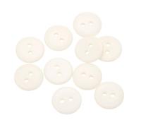 sourcing map Lot de 10 boutons à coudre ronds en résine de 15 mm à 2 trous pour manteaux, vêtements, décoration de vacances, beige