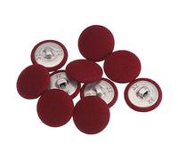 sourcing map Lot de 10 boutons à coudre ronds recouverts de tissu avec tige en métal pour costumes, robes, chemisiers, caramel 20 mm