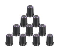 sourcing map Lot de 10 boutons de réglage de potentiomètre pour amplificateur de guitare - 6 mm - Violet - Pour contrôle du volume et de la tonalité - Pièces de guitare basse - Chrome