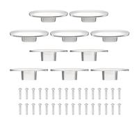 sourcing map Lot de 10 boutons de tiroir modernes en alliage de zinc avec vis pour tiroir de cuisine, placard, armoire, commode - 5,6 cm de long - Argenté