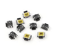 sourcing map Lot de 10 boutons d'interrupteur tactiles - 4,7 x 3,5 x 1,67 mm - 4 broches