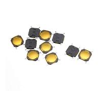 sourcing map Lot de 10 boutons interrupteurs tactiles en cuivre boutons Surface Mounted Devices momentanés montage en surface 5x5x1mm pour DC 12V 0,2A