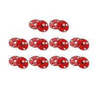 sourcing map Lot de 10 boutons pression invisibles en alliage de zinc pour vêtements et loisirs créatifs Rouge 10 mm