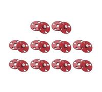 sourcing map Lot de 10 boutons pression invisibles en alliage de zinc pour vêtements, loisirs créatifs, 10 mm, rouge vin