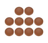 sourcing map Lot de 10 boutons recouverts de cuir synthétique avec tige ronde en métal pour décoration de vêtements, accessoires de bricolage, 18 mm de diamètre, marron clair