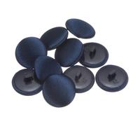 sourcing map Lot de 10 boutons ronds en plastique recouverts de tissu pour costumes, robes, chemisiers, bleu marine, 20 mm