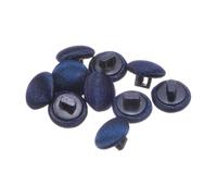 sourcing map Lot de 10 boutons ronds en plastique recouverts de tissu pour costumes, robes, chemisiers, 10 mm, bleu marine vif