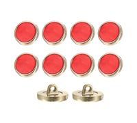 sourcing map Lot de 10 boutons ronds en résine à motif décoratif vintage pour blazer, vêtements, uniforme, veste, manteau, 18 mm, rouge