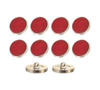 sourcing map Lot de 10 boutons ronds en résine à motif décoratif vintage pour blazer, vêtements, uniforme, veste, manteau, 23 mm, rouge vin