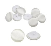 sourcing map Lot de 10 boutons ronds en satin lisse recouvert de satin avec tige pour robe de mariée, chemisier, costumes, loisirs créatifs Jaune 12,5 mm
