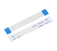 sourcing map Lot de 10 câbles plats flexibles, 50 mm, pas de 1 mm, 6 broches FPC FFC, câble ruban flexible pour TV LCD, lecteur DVD audio de voiture, 10 pièces (type A)