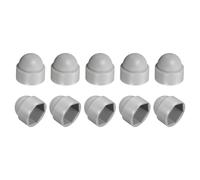 sourcing map Lot de 10 capuchons de protection pour écrous M14 x 21 x 24 mm - Capuchons de protection en plastique à tête hexagonale, caches décoratifs imperméables (gris)