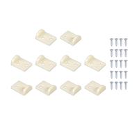 sourcing map Lot de 10 chevilles de support d'étagère en plastique, équerre à angle droit, 2,8 x 2,1 x 1,2 cm, support d'étagère en forme de L avec vis pour cadre en bois, étagères et meubles