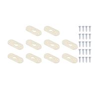 sourcing map Lot de 10 chevilles de support d'étagère en plastique, équerre à angle droit, 5 x 2 x 0,4 cm, support d'étagère en forme de L avec vis pour cadre en bois, étagères et meubles
