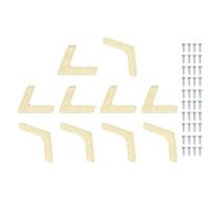 sourcing map Lot de 10 chevilles de support d'étagère en plastique, équerre à angle droit, 6 x 1,3 x 0,4 cm, support d'étagère en forme de L avec vis pour cadre en bois, étagères et meubles