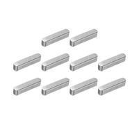 sourcing map Lot de 10 clés rondes en forme de plume, 3 x 3 x 14 mm en acier au carbone, rainure de clavette de machine pour connexion de fixation de type arbre