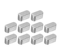 sourcing map Lot de 10 clés rondes en forme de plume, 4 x 4 x 8 mm en acier au carbone, rainure de clavette de machine pour connexion de fixation de type arbre