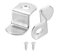 sourcing map Lot de 10 clips décalés de 0,95 cm pour toile - Clips de montage en forme de Z avec 1 trou de montage avec vis - Argenté