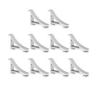 sourcing map Lot de 10 clips d'étagère de réfrigérateur en aluminium de 3,3 cm - Supports de support de rechange pour étagères de réfrigérateurs domestiques - Argenté