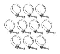 sourcing map Lot de 10 colliers de serrage à double fil, 38-42 mm réglables en acier inoxydable avec boulon M6 pour tuyau de collecte de poussière, tuyau de pompe