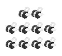 sourcing map Lot de 10 colliers de serrage de 10 mm, acier inoxydable 304 rembourré en caoutchouc isolé en forme de R pour installation de tuyaux et de câbles