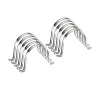sourcing map Lot de 10 colliers de serrage de 100 mm M100 en U - Sangle rigide en acier inoxydable - Support en forme de U avec deux trous pour tuyau de tuyau, tuyau, fil de fixation