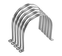 sourcing map Lot de 10 colliers de serrage de 150 mm M150 en forme de U, sangle de tuyau rigide en acier inoxydable, support en forme de U avec deux trous pour tuyau, tuyau, fil de fixation