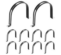 sourcing map Lot de 10 colliers de serrage M140 en forme de U - 125 mm - En acier inoxydable 304 - Avec doublure en plastique - Isolé - Pour automobile, industriel, marine, ménage