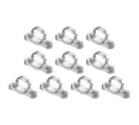 sourcing map Lot de 10 colliers de serrage M4 x 25 mm en acier au carbone galvanisé pour fixation murale