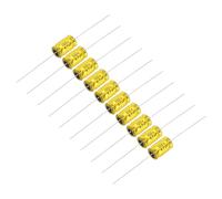 sourcing map Lot de 10 condensateurs électrolytiques non polarisés 4,7 uF 100 V, 17 mm x 10 mm en aluminium pour projets audio, haut-parleurs et amplificateur de voiture