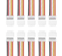 sourcing map Lot de 10 connecteurs mâles à tête unique PH 2,0 mm 5 broches avec câble métallique 26 AWG 200 mm femelle connecteur de carte mère pour haut-parleurs, bandes lumineuses LED