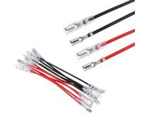sourcing map Lot de 10 cosses à sertir femelles à double tête avec manchon isolant de 2,8 mm, kit de connecteurs rapides femelles avec fils de 10 cm, coque ignifuge