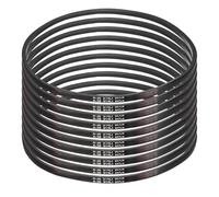 sourcing map Lot de 10 courroies en caoutchouc enveloppées A36, section A, 96,5 cm de circonférence extérieure x 1,3 cm de largeur x 0,8 cm d'épaisseur, courroie de transmission d'énergie industrielle