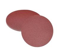 sourcing map Lot de 10 disques abrasifs de 30,5 cm, grain 60 en oxyde d'aluminium, papier abrasif auto-agrippant, papier abrasif rond sans trou, peinture de voiture, bois, métal