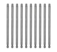 sourcing map Lot de 10 embouts de tournevis à tête Torx T40 avec tige hexagonale de 150 mm de long, magnétique, sans trou, inviolable, 6 points, tournevis industriels en acier S2