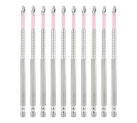 sourcing map Lot de 10 embouts de tournevis cruciformes PH2 à tige hexagonale de 150 mm magnétiques antidérapants en acier K5, rose