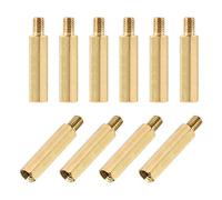 sourcing map Lot de 10 entretoises hexagonales en laiton M5 x 30 mm + 7 mm mâle-femelle pour carte mère FPV Drone quadricoptère, ordinateur et circuit imprimé