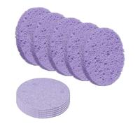 sourcing map Lot de 10 éponges rondes en cellulose - Anti-rayures - Pour cuisine, ménage, salle de bain, nettoyage et bricolage - Violet