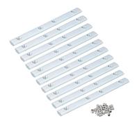sourcing map Lot de 10 équerres de connexion intérieure droite 2020, pour profil d'extrusion en aluminium de 6 mm, argent de 17,8 cm avec vis M5