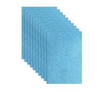 sourcing map Lot de 10 feuilles de mousse EVA à paillettes fines pour travaux manuels, projet de bricolage, salle de classe, scrapbooking - Bleu clair - 20,3 x 30,5 cm