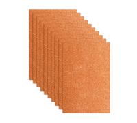 sourcing map Lot de 10 feuilles de mousse EVA fines à paillettes orange - 20,3 x 30,5 cm - Pour travaux manuels, projet de bricolage, salle de classe, scrapbooking (1,5 mm d'épaisseur)