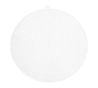 sourcing map Lot de 10 feuilles de toile en maille plastique de 17 cm pour broderie, crochet, projets d'artisanat, fabrication de sacs, décoration d'intérieur, blanc