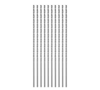 sourcing map Lot de 10 forets extra longs, 2 mm HSS avec tige droite en acier rapide de 120 mm de long pour métal, bois, plastique, alliage d'aluminium