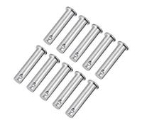 sourcing map Lot de 10 goupilles de chape à trou unique, 10 mm x 45 mm à tête plate en acier zingué