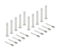 sourcing map Lot de 10 goupilles de chape M8 x 60 mm, en acier inoxydable 304, système de verrouillage à tête plate à tête plate avec goupilles fendues pour installation de meubles, remorque, tondeuse